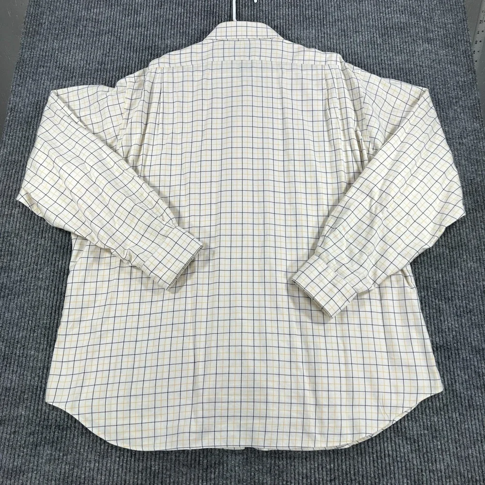 Polo Ralph Lauren Shirt Mens 2XL XXL Ivory Check Long Sleeve Regent Classic Fit